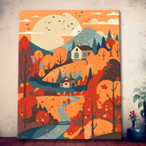 Autumn landscape - painting by numbers